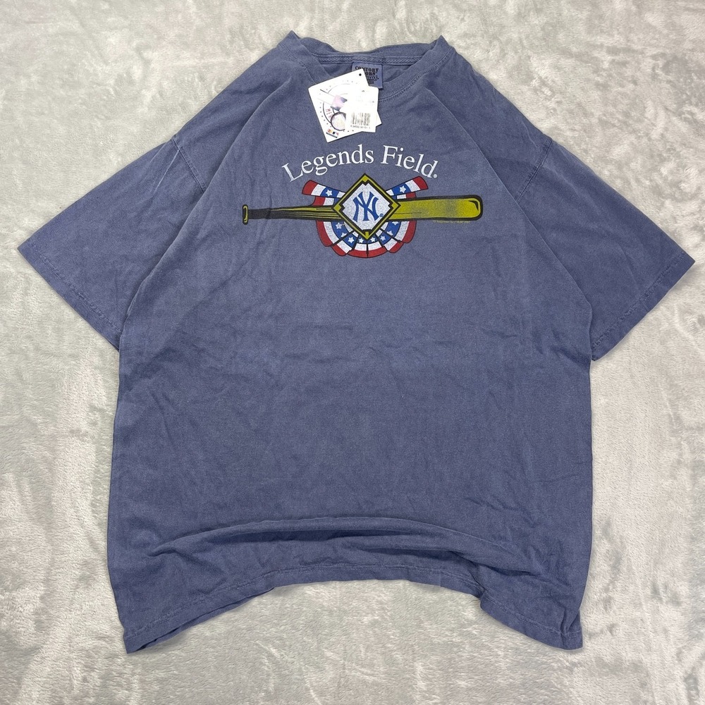 NWT New York Yankees Legends Field Shirt Mens Large Navy Comfort Colors MLB  Tee
